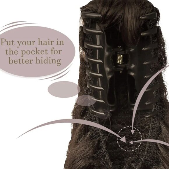 Sofeiyan 13 Inch Pony Tail Extension Dark Gray Clip In New In Package - Picture 3 of 9